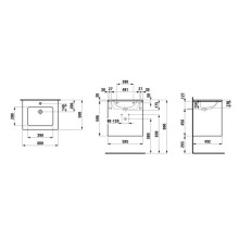 Тумба с раковиной белый матовый 60 см Laufen Base 8.6496.0.260.104.1