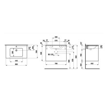 Тумба с раковиной белый матовый 80 см Laufen Base 8.6496.1.260.104.1