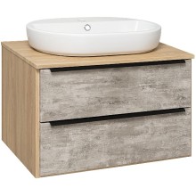 Тумба под раковину Runo Мальта 85 00-00001100 Серая Дуб