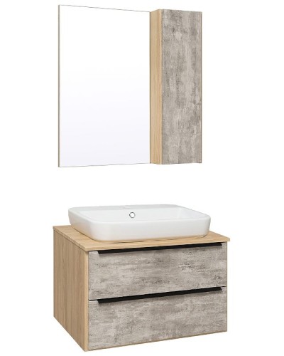 Тумба под раковину Runo Мальта 85 00-00001100 Серая Дуб