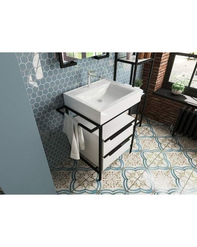 Тумба с раковиной Эстет Comfort Loft 70 ФР-00003613 Белая