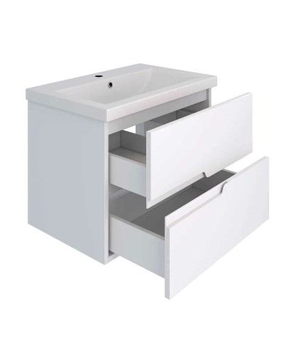 Тумба под раковину Runo Стокгольм 60 00-00001123 подвесная Белая