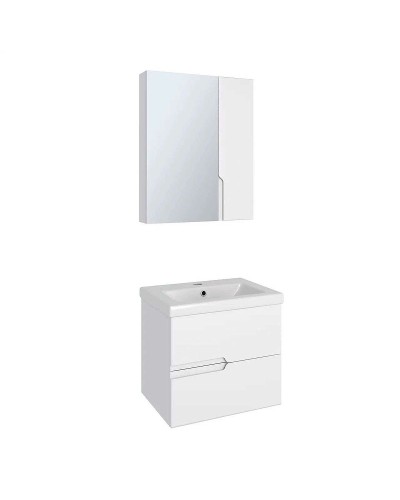Тумба под раковину Runo Стокгольм 60 00-00001123 подвесная Белая
