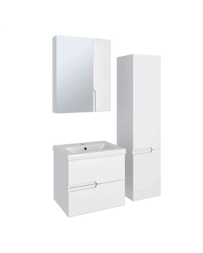 Тумба под раковину Runo Стокгольм 60 00-00001123 подвесная Белая