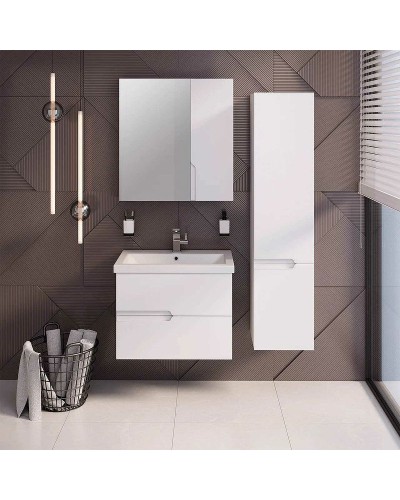 Тумба под раковину Runo Стокгольм 70 00-00001124 подвесная Белая