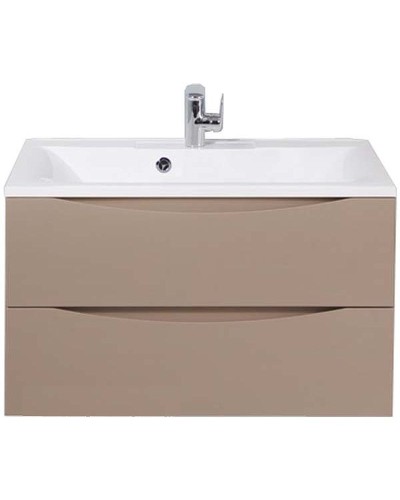 Тумба под раковину BelBagno Marino 80 MARINO-800-2C-SO-CL-P подвесная Capucino Lucido