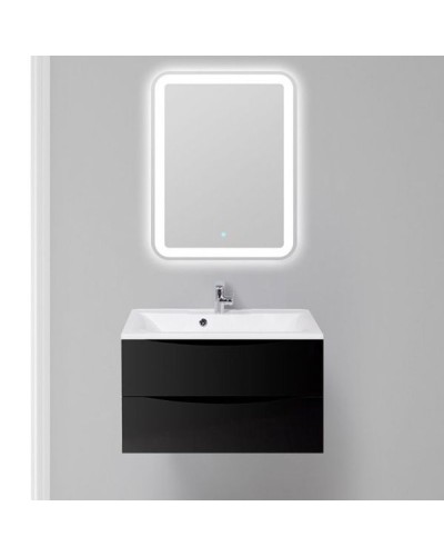 Тумба под раковину BelBagno Marino 80 MARINO-800-2C-SO-NL-P подвесная Nero Lucido