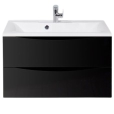 Тумба под раковину BelBagno Marino 80 MARINO-800-2C-SO-NL-P подвесная Nero Lucido