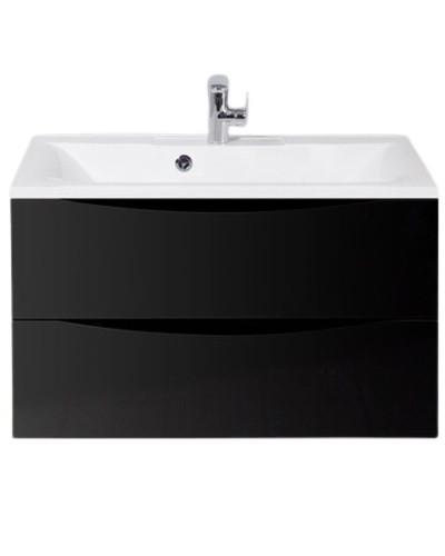 Тумба под раковину BelBagno Marino 80 MARINO-800-2C-SO-NL-P подвесная Nero Lucido