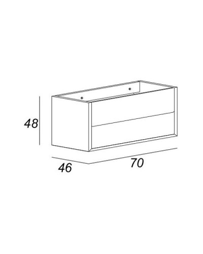 Тумба под раковину Cezares Bellagio 70 54716 подвесная Rovere tabacco