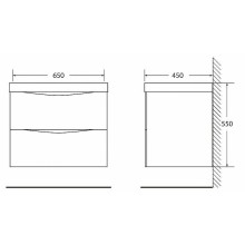 Тумба под раковину BelBagno Marino 65 MARINO-650-2C-SO-RN-P подвесная Rovere Nature