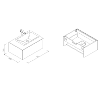 Тумба с раковиной AltroBagno Lazio  800