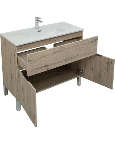 Тумба под раковину Aquanet Алвита New 100 277557 Дуб Веллингтон