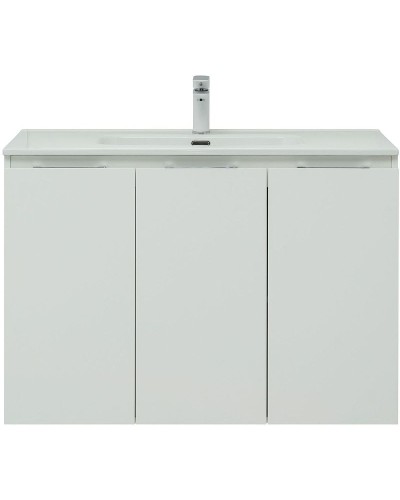 Тумба под раковину Aquanet Алвита New 100 277530 подвесная Белая матовая