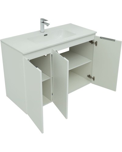 Тумба под раковину Aquanet Алвита New 100 277530 подвесная Белая матовая