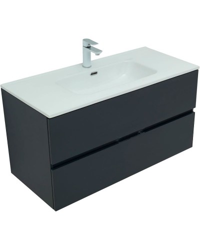 Тумба под раковину Aquanet Алвита New 100 277519 подвесная Антрацит