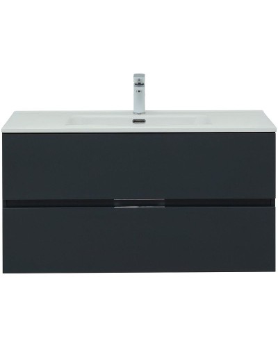 Тумба под раковину Aquanet Алвита New 100 277519 подвесная Антрацит