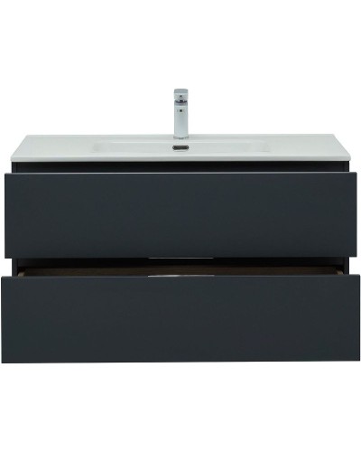 Тумба под раковину Aquanet Алвита New 100 277519 подвесная Антрацит