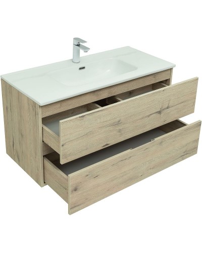 Тумба под раковину Aquanet Алвита New 100 277521 подвесная Дуб Веллингтон