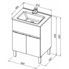 Тумба под раковину Aquanet Алвита New 60 277546 Белая матовая