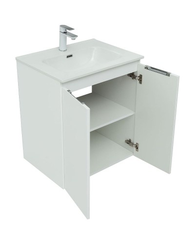 Тумба под раковину Aquanet Алвита New 60 277522 подвесная Белая матовая