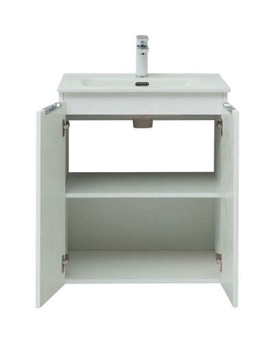 Тумба под раковину Aquanet Алвита New 60 277522 подвесная Белая матовая