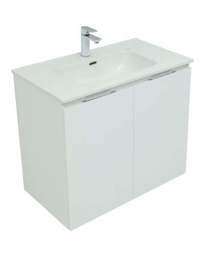 Тумба под раковину Aquanet Алвита New 80 277526 подвесная Белая матовая