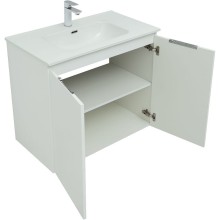 Тумба под раковину Aquanet Алвита New 80 277526 подвесная Белая матовая