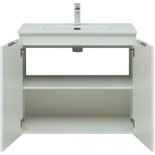 Тумба под раковину Aquanet Алвита New 80 277526 подвесная Белая матовая