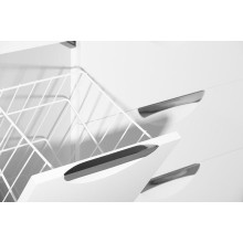 Тумба под раковину Style Line Жасмин 82 L ЛС-00000526 с бельевой корзиной Белая