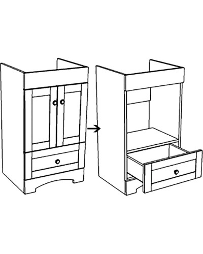 Тумба под раковину Corozo Техас 50 SD-00000994 Белая