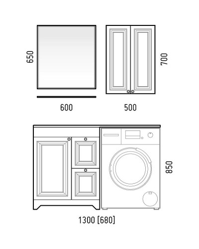 Тумба под раковину Corozo Леон 70 Z2 SD-00000726 Белая
