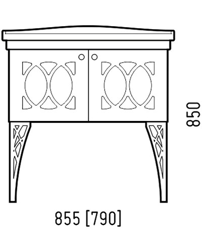 Тумба под раковину Corozo Таормина 85 SD-00000646 Белая