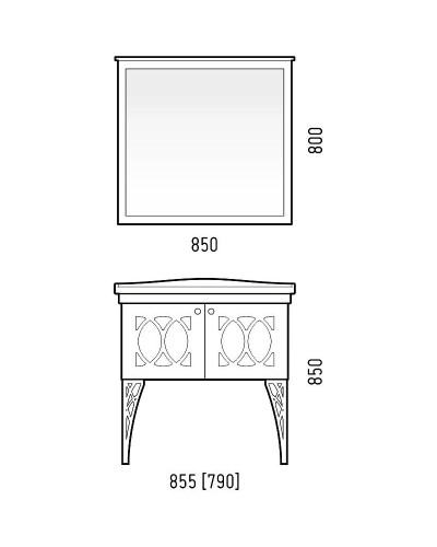Тумба под раковину Corozo Таормина 85 SD-00000646 Белая