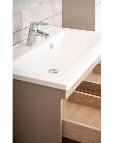 Тумба под раковину Бриклаер Брайтон 80 4627125415838 подвесная Глиняный Серый