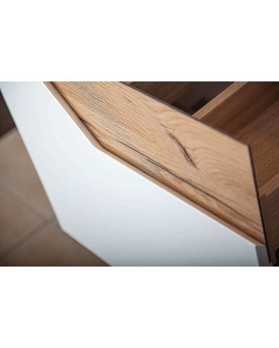 Тумба под раковину Бриклаер Брайтон 70 4627125415807 подвесная Белая матовая Дуб Кера