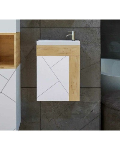 Тумба под раковину Бриклаер Кристалл 40 4627125416057 подвесная Белая