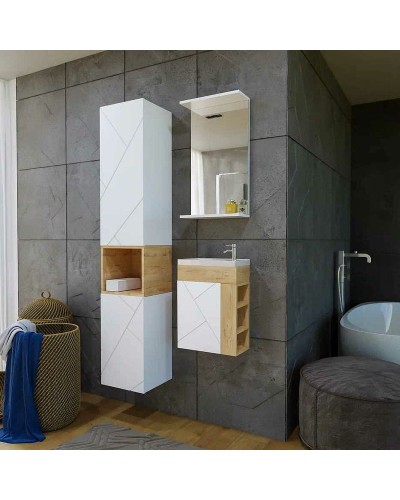 Тумба под раковину Бриклаер Кристалл 40 4627125416057 подвесная Белая