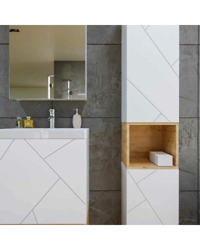 Тумба под раковину Бриклаер Кристалл 50 4627125415937 подвесная Белая