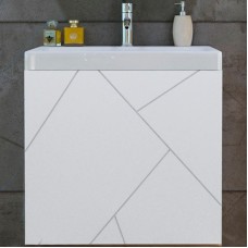 Тумба под раковину Бриклаер Кристалл 50 4627125415937 подвесная Белая