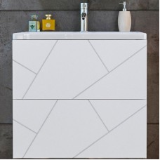 Тумба под раковину Бриклаер Кристалл 60 4627125415944 подвесная Белая