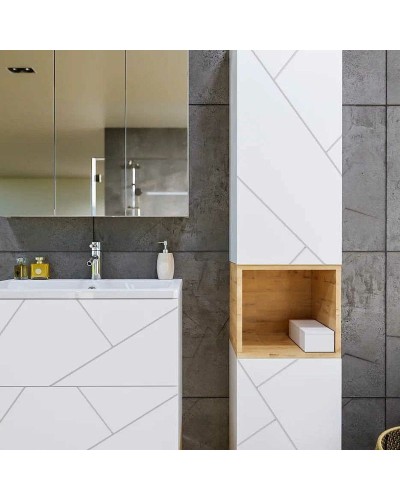 Тумба под раковину Бриклаер Кристалл 70 4627125415951 подвесная Белая