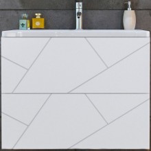 Тумба под раковину Бриклаер Кристалл 70 4627125415951 подвесная Белая