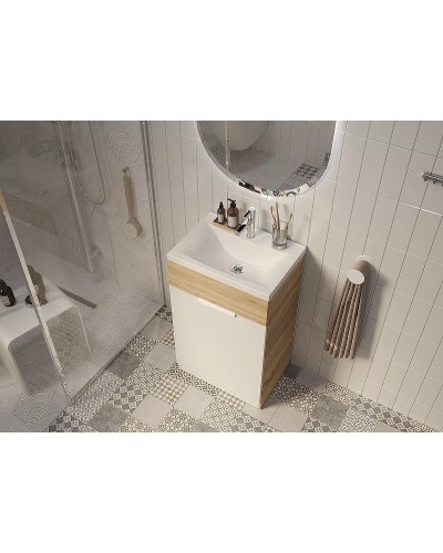 Тумба с раковиной 1MarKa Revo 50H Ц0000005037 Дуб Сонома