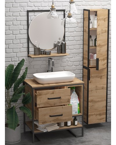 Тумба под раковину 1MarKa Grunge Loft 80Н Ц0000005442 Дуб Вотан