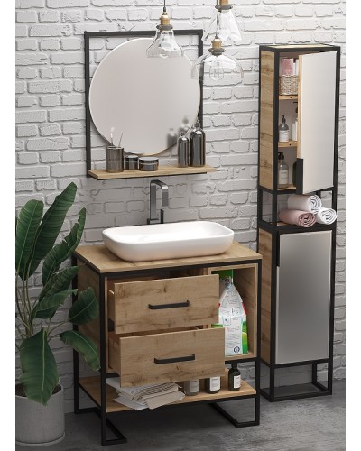 Тумба под раковину 1MarKa Grunge Loft 80Н Ц0000005442 Дуб Вотан