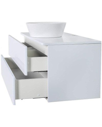 Тумба с раковиной Orange Otto 100 Ot-100TuMDF+B08-360W подвесная Белый глянец