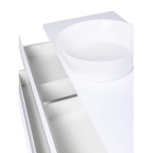 Тумба с раковиной Orange Otto 100 Ot-100TuMDF+B08-360W подвесная Белый глянец