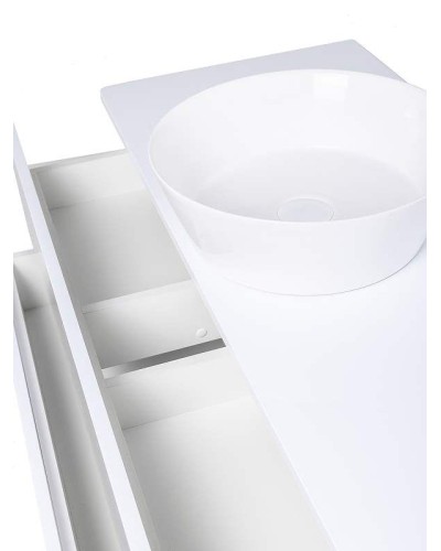 Тумба с раковиной Orange Otto 100 Ot-100TuMDF+B08-360W подвесная Белый глянец