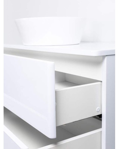 Тумба с раковиной Orange Otto 100 Ot-100TuMDF+B08-360W подвесная Белый глянец